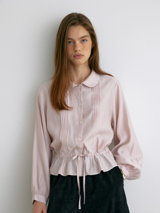 Round Collar Blouse Pink