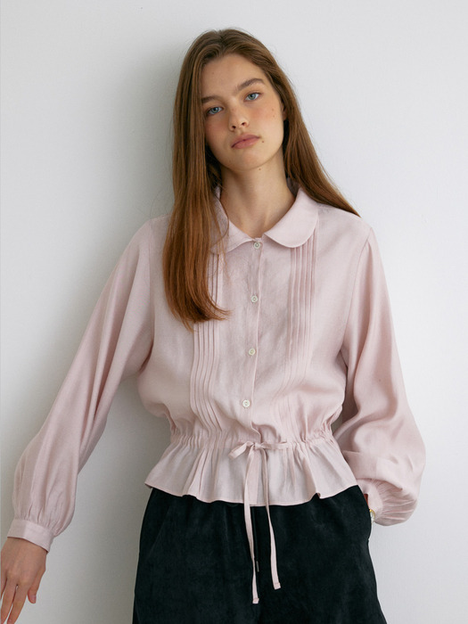 Round Collar Blouse Pink