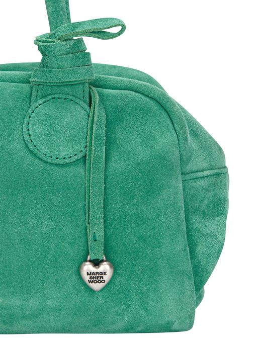 HEART CHARM_winter green suede