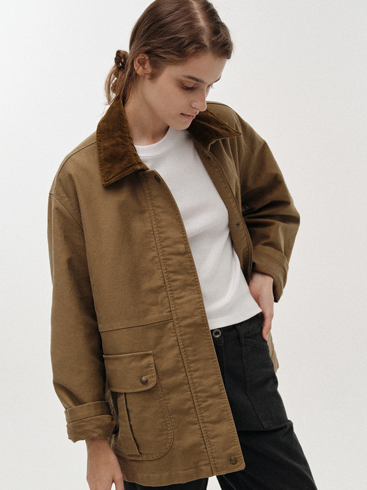 Mole skin hunting cotton jacket (Khaki)