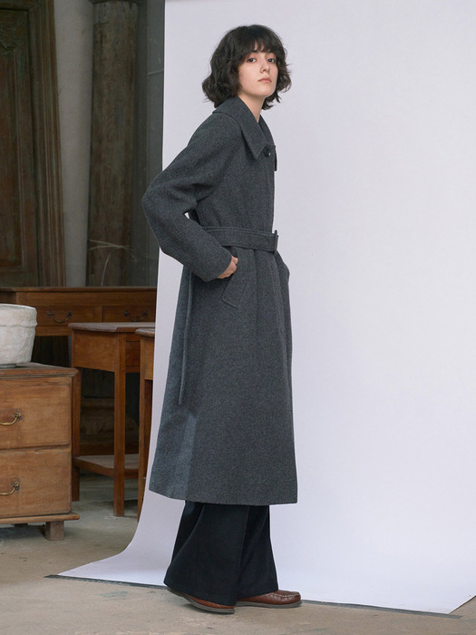 Belted Single Long Mac Coat VC2499CT905M