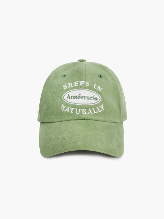 Slogan Logo Ball Cap - Green