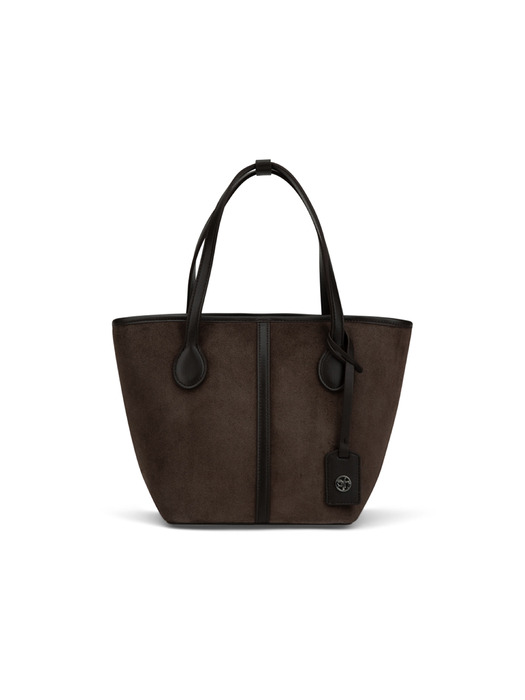 Suede boat bag_ brown