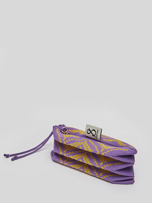 Lucky Pleats Pouch S Pattern Seed Mauve