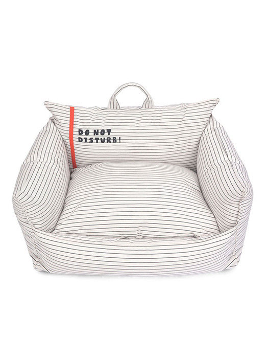 Do not disturb Cushion White Stripe