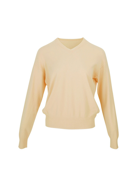 Basic Drop Puff Shoulder V Neck Knitwear (6colors)