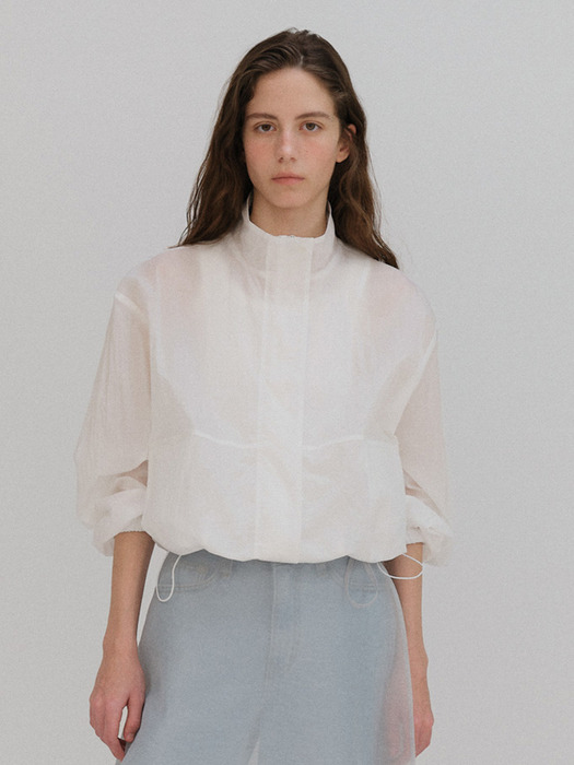 Light blouson jumper_white