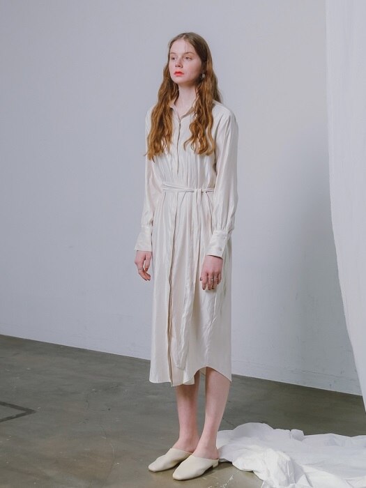 SILKY ROBE DRESS - IVORY