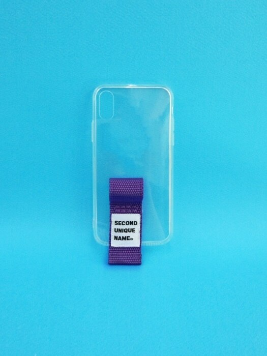 SUN CASE FINGER CLEAR PURPLE (JELLY CASE)