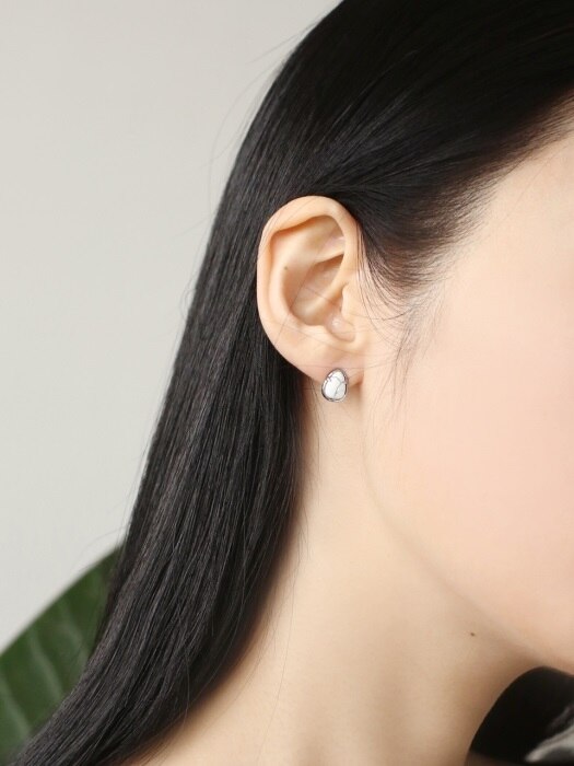 water drop marble earrings (2colors)