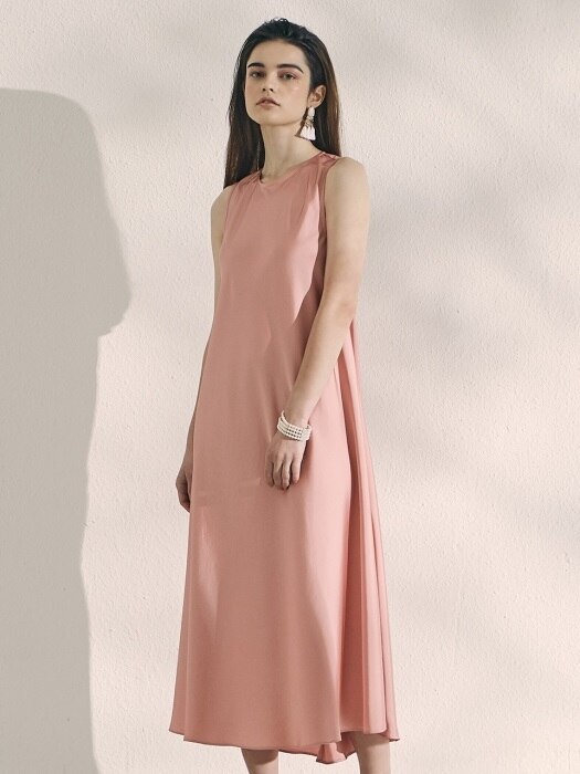 SATIN FLUID DRESS PINK