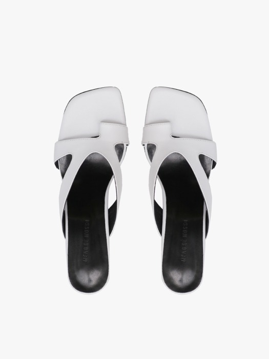 CUT OUT STRAP MULE - WHITE 