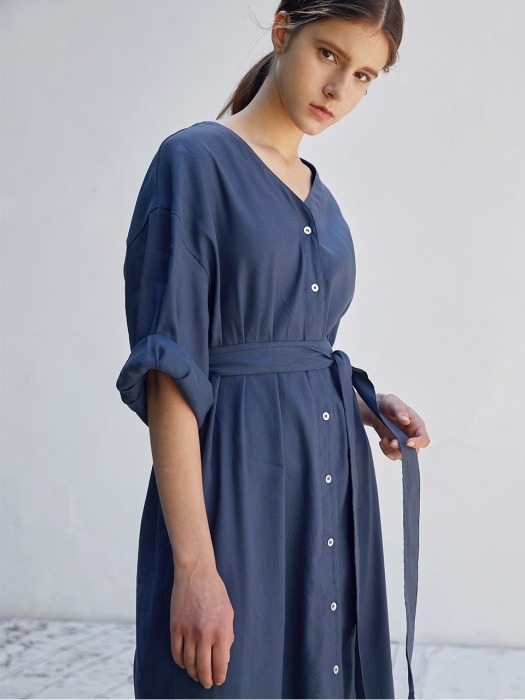 Robe Dress(Sea Blue)