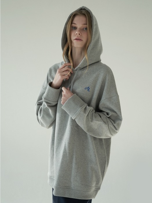 Embroidery unisex hoodie_Gray
