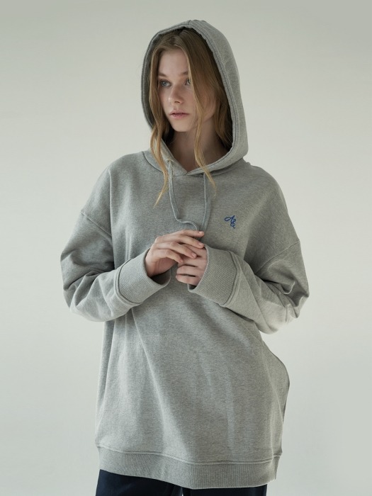 Embroidery unisex hoodie_Gray