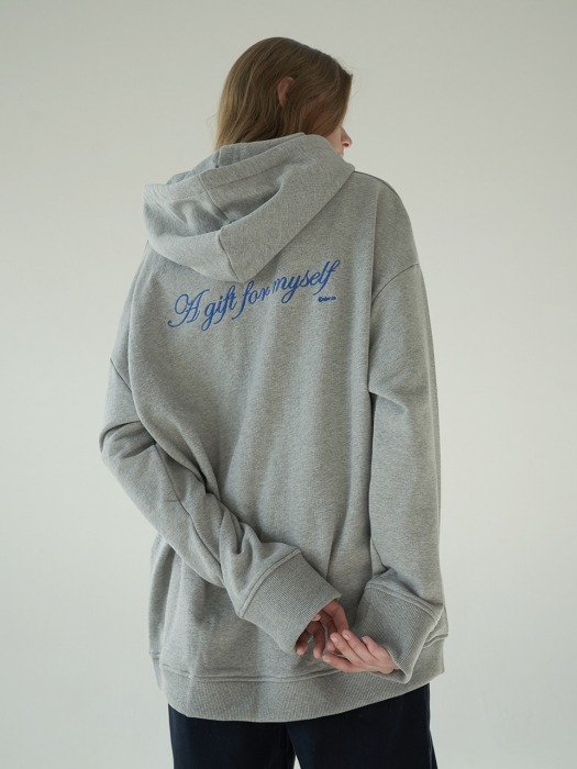 Embroidery unisex hoodie_Gray