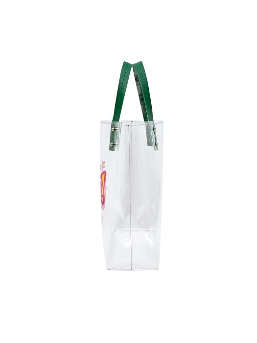 비치백 BEACH BAG CLEAR PVC TOTE BAG - green