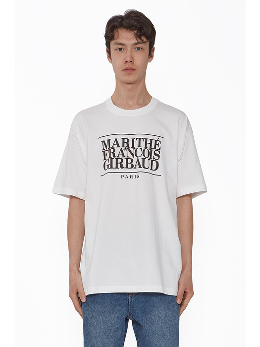 MARITHE CLASSIC LOGO TEE off white