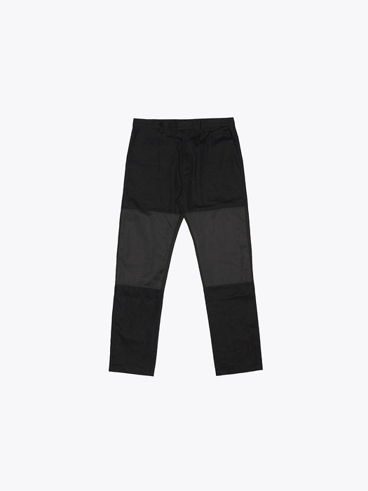 Panel Straight Pants - Black/Black