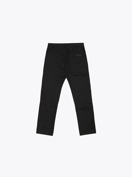 Panel Straight Pants - Black/Black