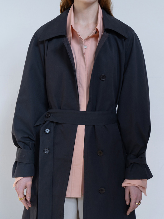 Easy belted trench coat