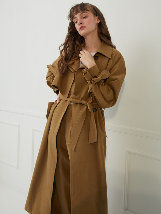 FINE TRANCH COAT_BEIGE