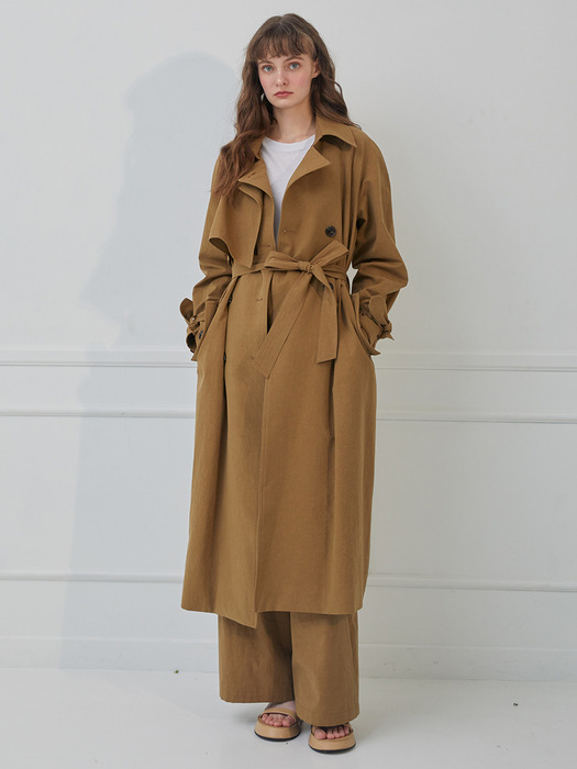 FINE TRANCH COAT_BEIGE