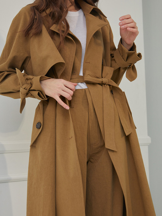 FINE TRANCH COAT_BEIGE