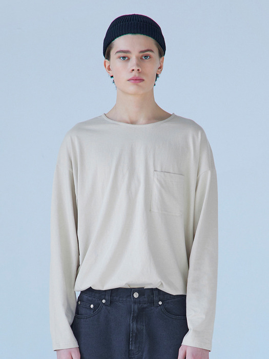 BOATNECK LONG SLEEVE [BEIGE]