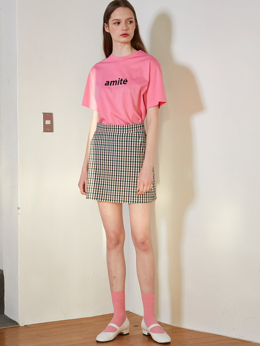 PINK GINGHAM CHECK OVERFIT SINGLE JACKET (핑크 깅엄 체크 오버핏 싱글 자켓)