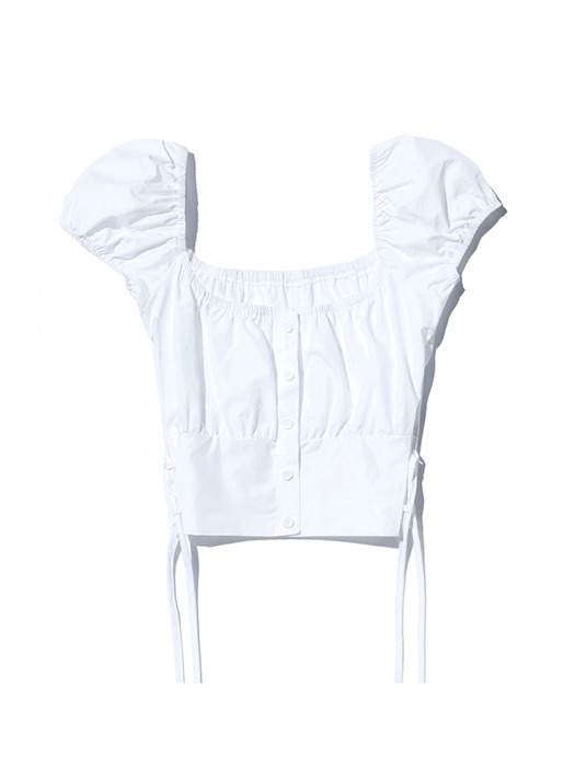 20ICMSM015 Crop Corset Blouse_White