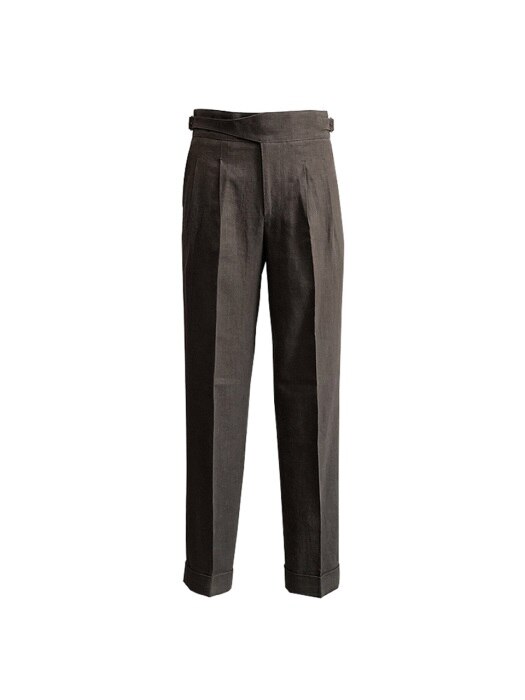 8s Linen Gurkha Trousers (Dark Brown)