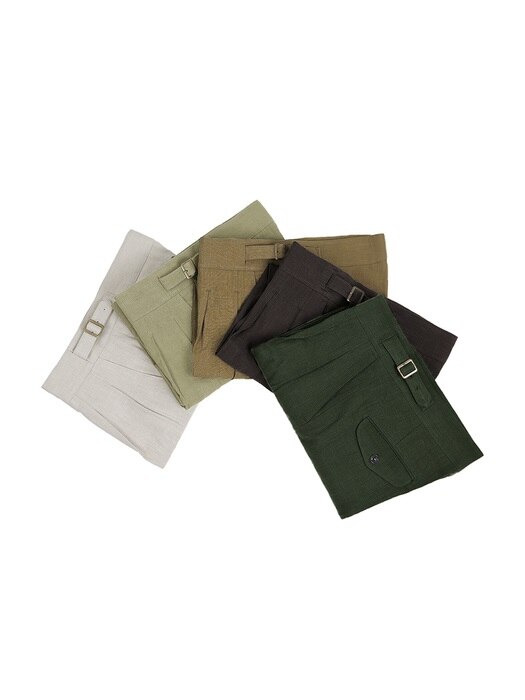 8s Linen Gurkha Trousers (Dark Brown)