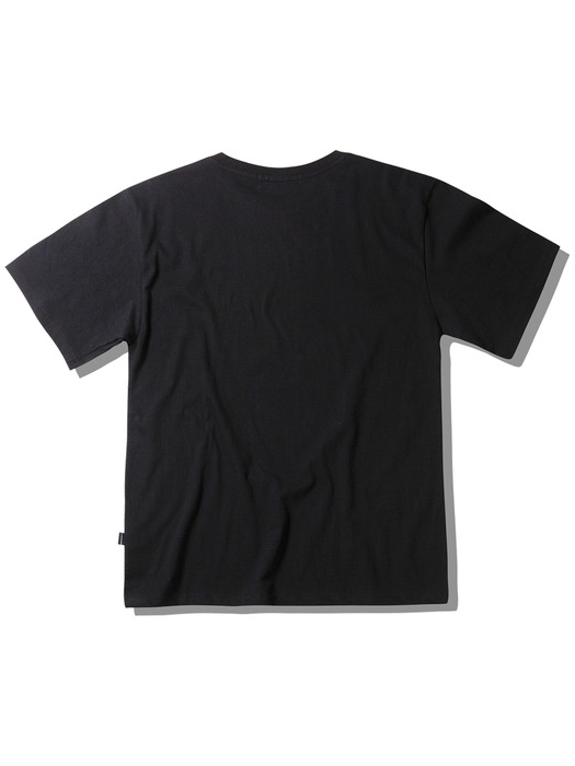 워닝 킹콩 그래픽 캐릭터 오버핏 티셔츠 블랙