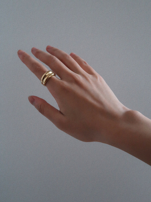 Double Bold ring gold