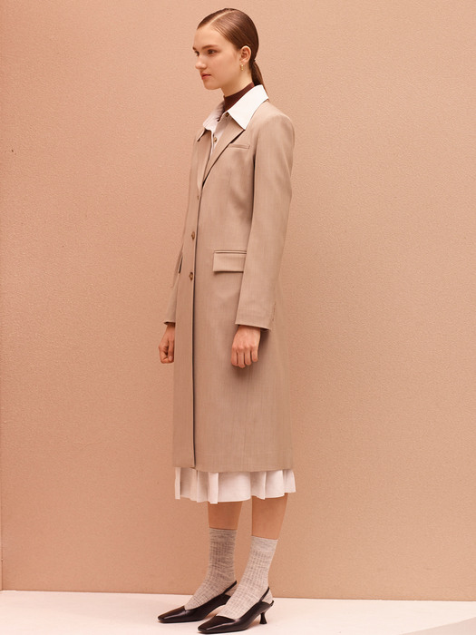 TAILORED BELTED LONG COAT