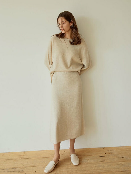Fox Whole Garment Skirt(Ivory)