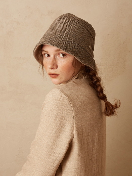 Jane bonnet - Herringbone gray