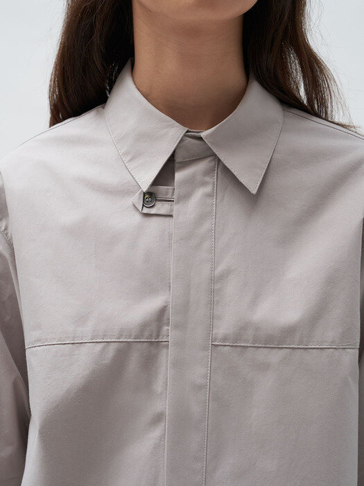 ring button shirts (mauve grey)