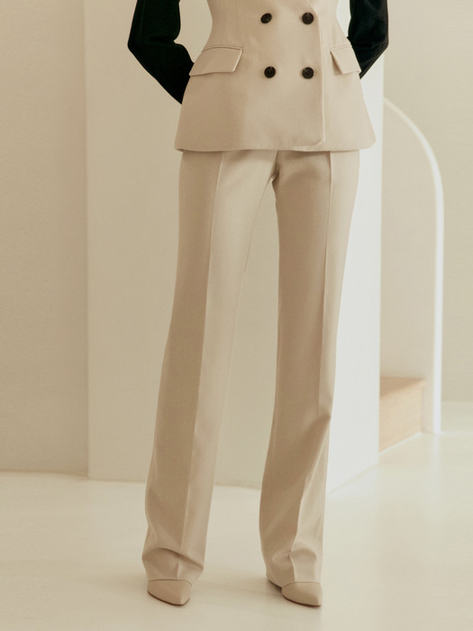 JADE Straight-fit trousers (Misty ivory)
