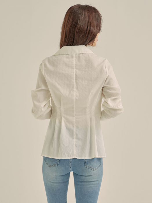 변형 벨트 포인트 셔츠 (2colors)_RMYWA49R11