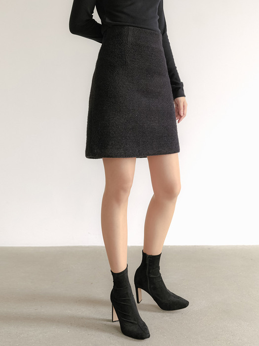 FLU TWEED MINI-SKIRT BLACK