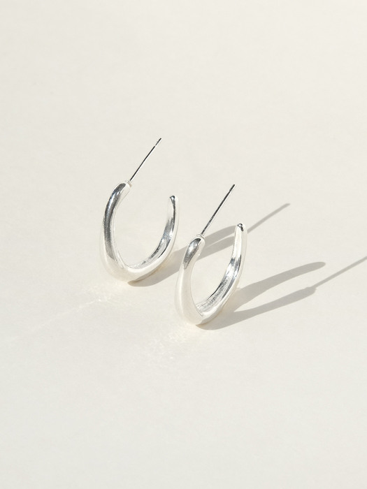 Lava Hoop Earring (silver925)(2color)