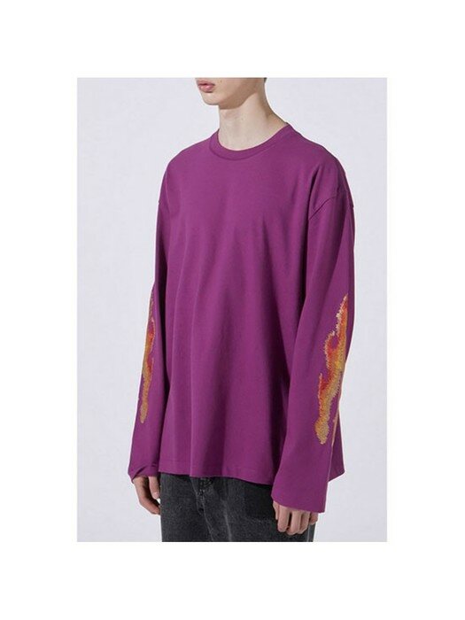[black label] flame embroidery t-shirt_CLTAM20271PPX