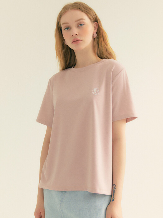 Standard Logo Ronud Neck T-shirt (Pink)