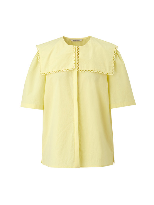 Collar pointed blouse - Lemon