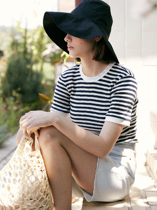 retro stripe t-shirt (navy)