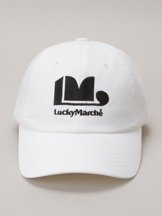 LM logo-embroidered cotton baseball cap_L7RAW20110IVX