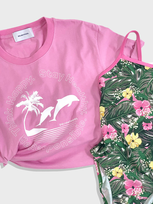 Dolphin Twins T-shirts - Pink Clouds