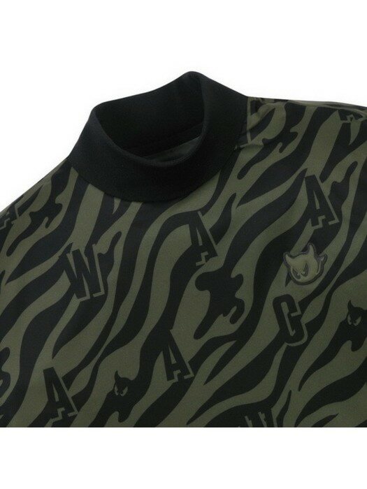 남성 지브라 패턴 티셔츠형 방풍 점퍼_WMUAA21601KHX